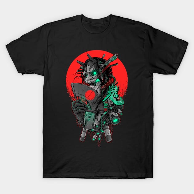 HANNYA MECHA - Dark Version T-Shirt by BlackoutBrother